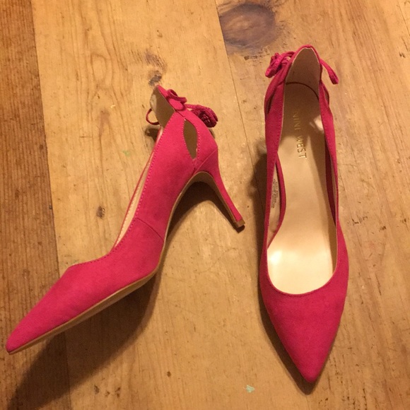 Nine West pink Pom Pom melodee heels - Picture 2 of 8